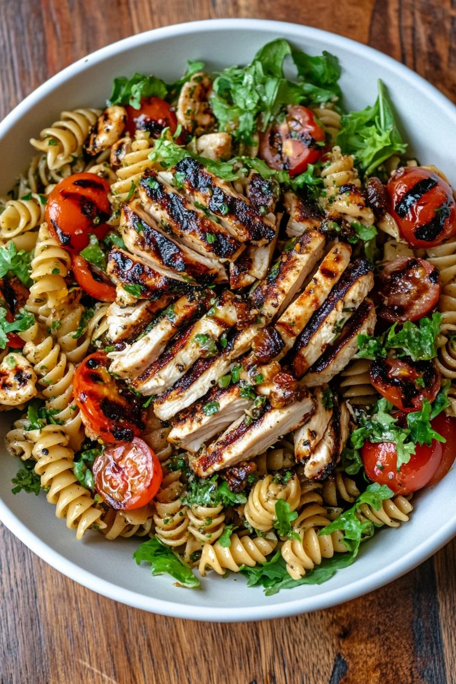 Grilled Chicken Pasta Salad with Balsamic Vinaigrette