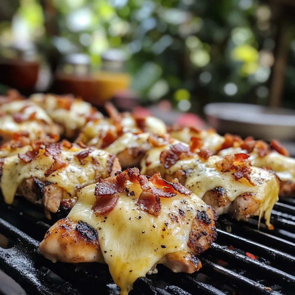 Grilled Monterey Chicken served with fresh vegetables and herbs