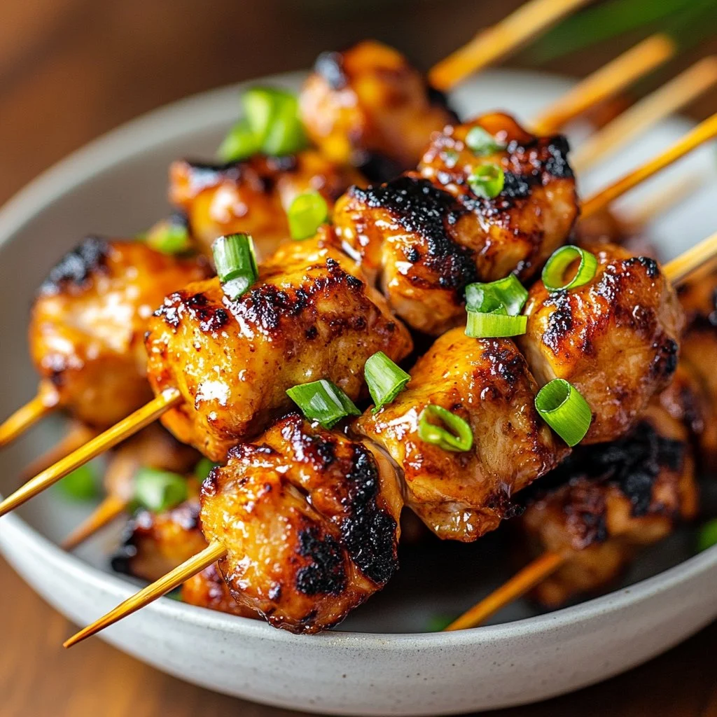 Grilled Vietnamese chicken garnished with fresh herbs and spices