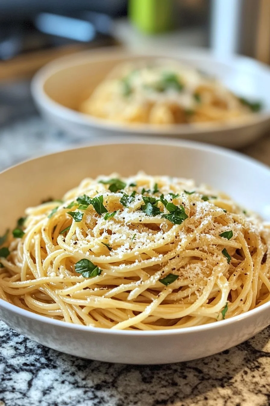 High Protein Garlic Parmesan Pasta Bowls (384 Cal + 36g Protein)