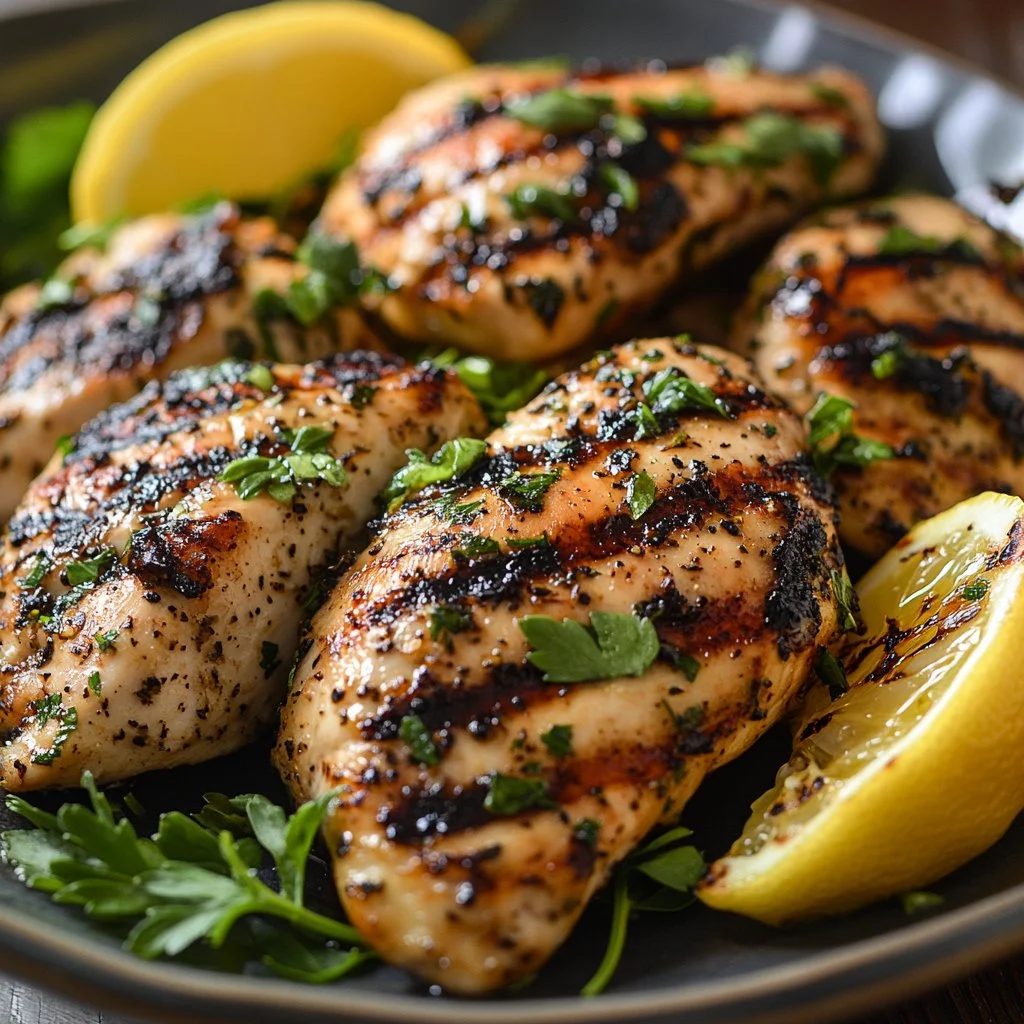 Lemon garlic chicken marinade recipe for flavorful grilled chicken