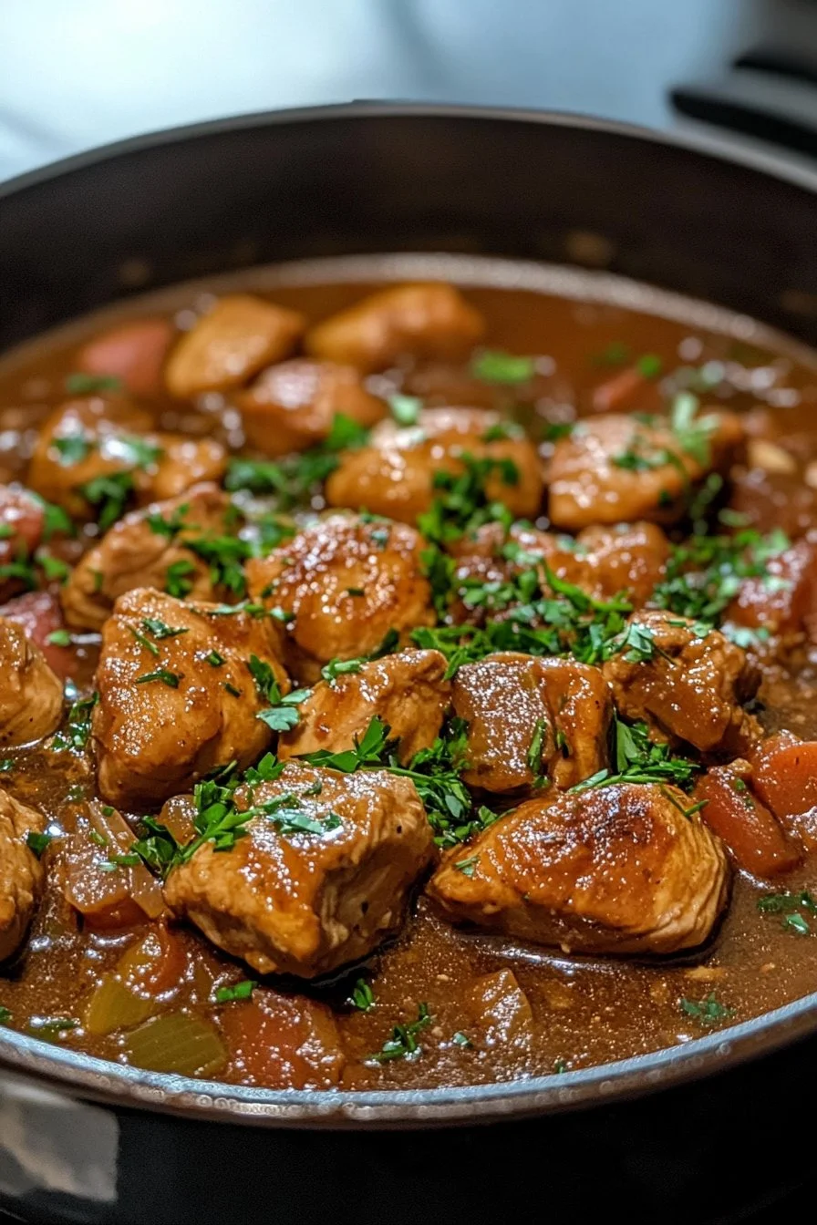 Savory Brown Stew Chicken: A Heartwarming Family Meal