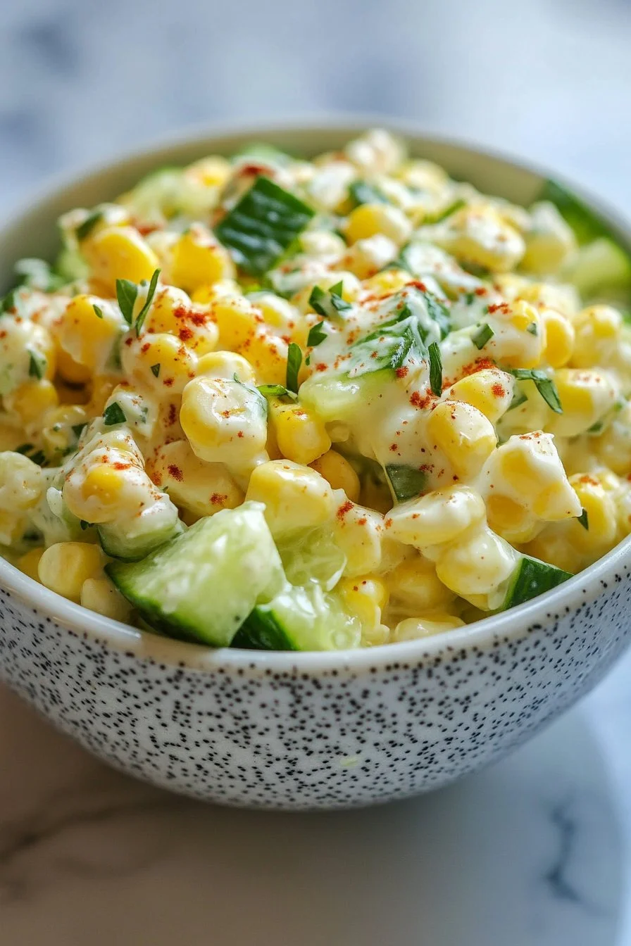 Street Corn Creamy Cucumber Salad That's Perfect for Summer Fun