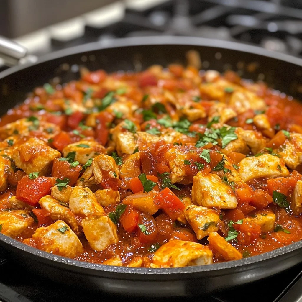 Zacusca roasted vegetable spread served in a bowl with fresh herbs