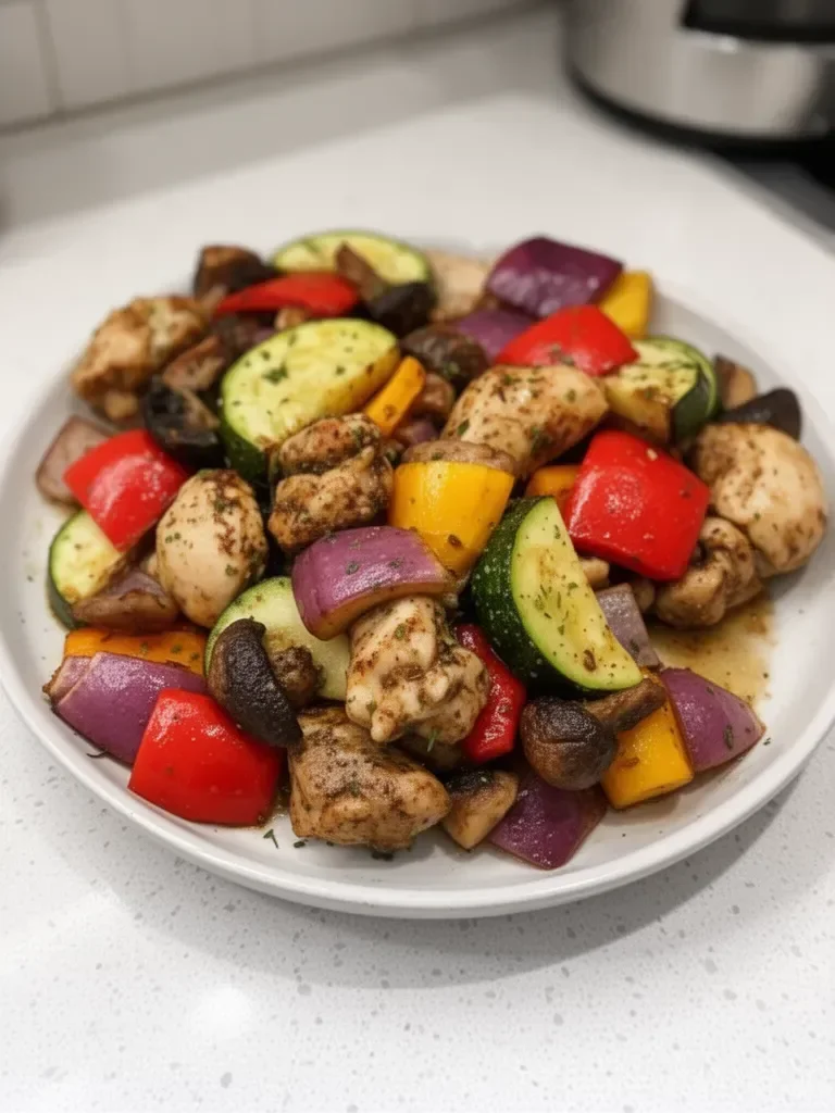 10 Minute Roasted Chicken and Vegetables - Air Fryer Recipe