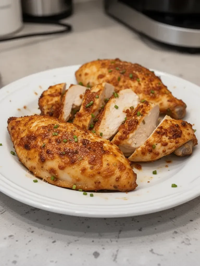 Air Fryer Garlic Parmesan Chicken (No Breading)
