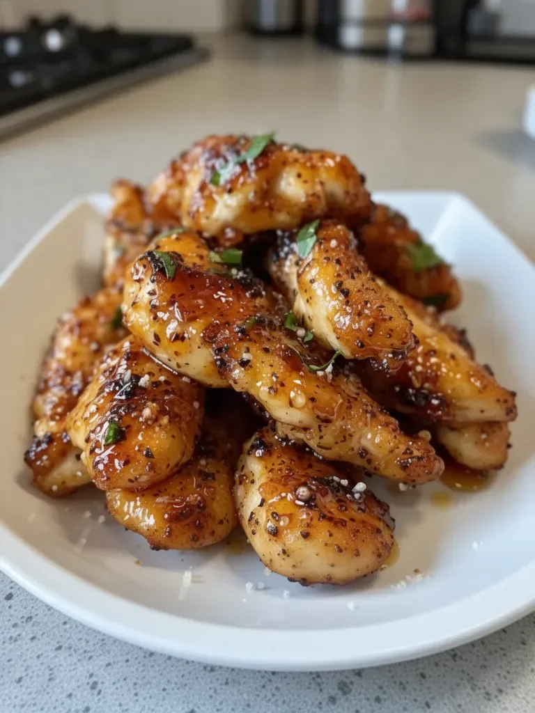 Air Fryer Honey Butter Garlic Chicken Tenders Recipe