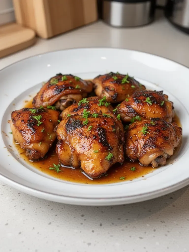 Baked Honey Garlic Boneless Chicken Thighs