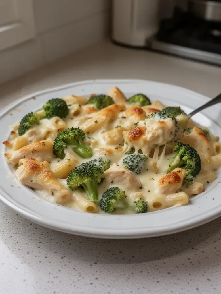 Chicken and Broccoli Baked Alfredo