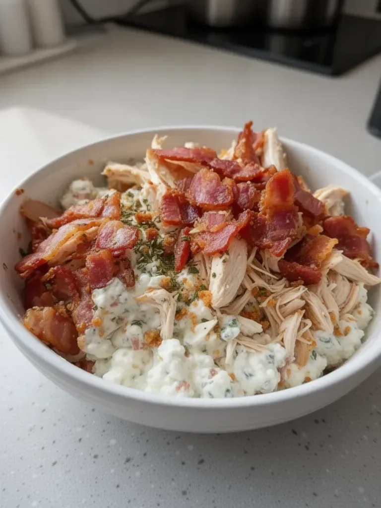 Chicken Bacon Ranch Cottage Cheese Bowl