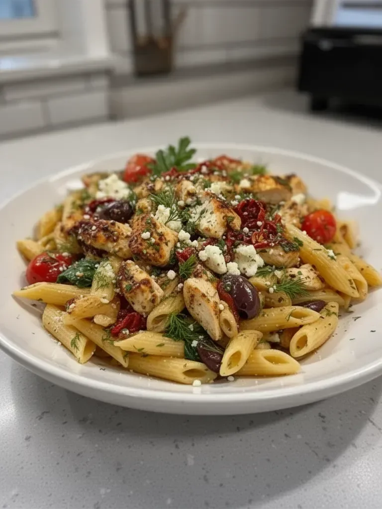 Chicken Feta Greek Pasta