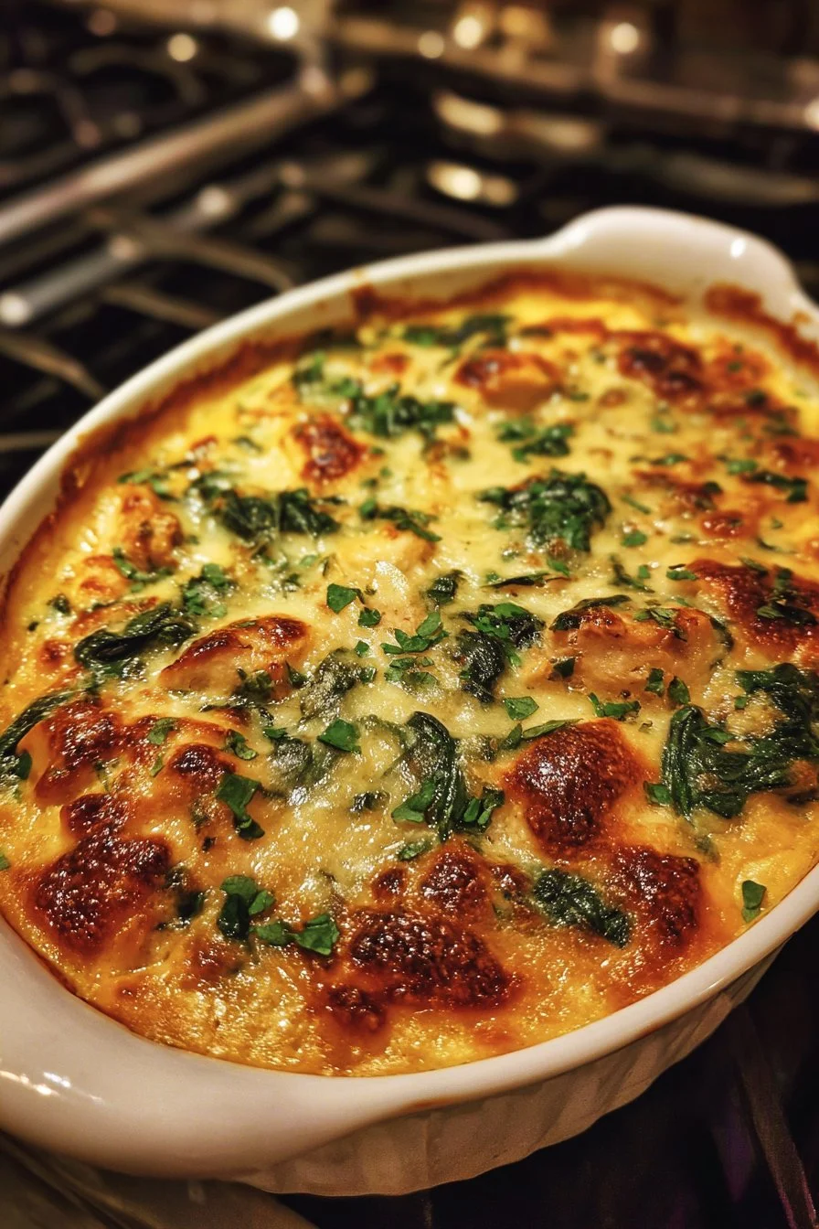 Creamy Chicken and Spinach Casserole
