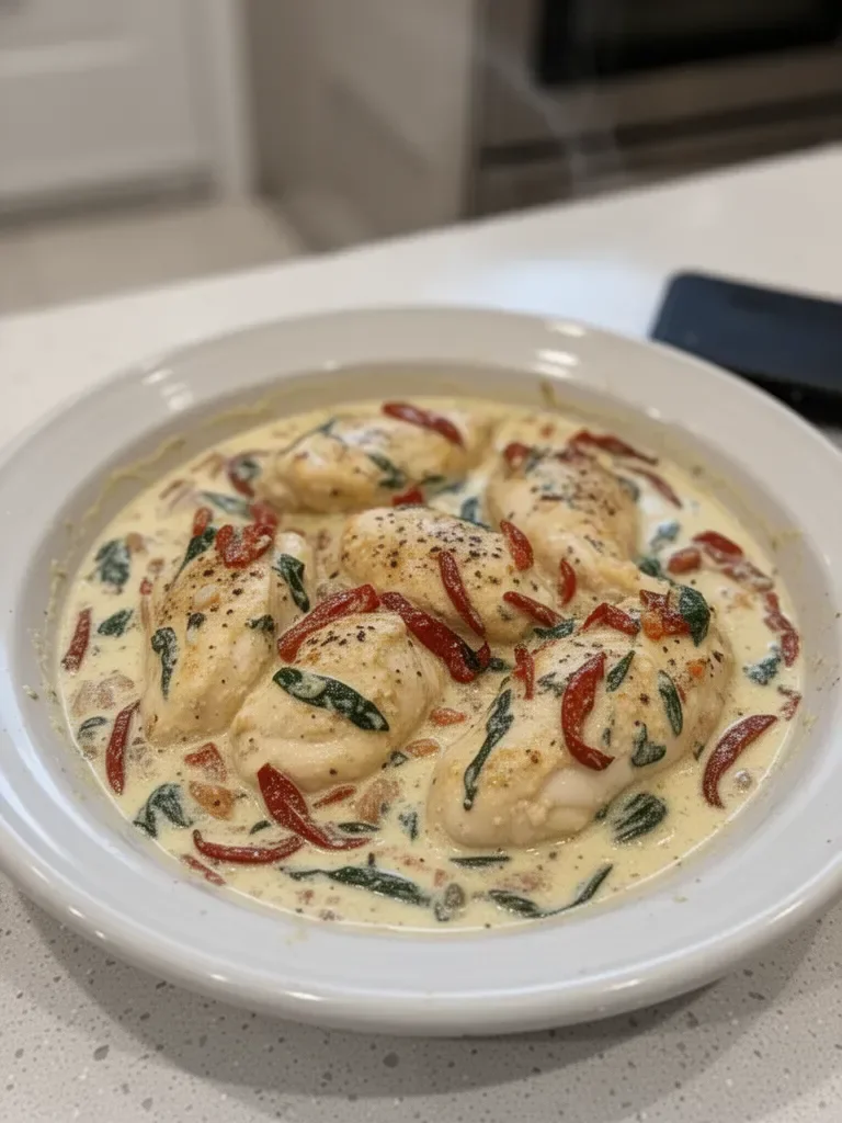Creamy Tuscan Garlic Chicken Skillet