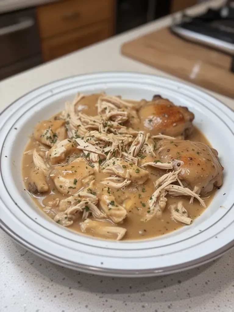 Crockpot Chicken Thighs and Gravy