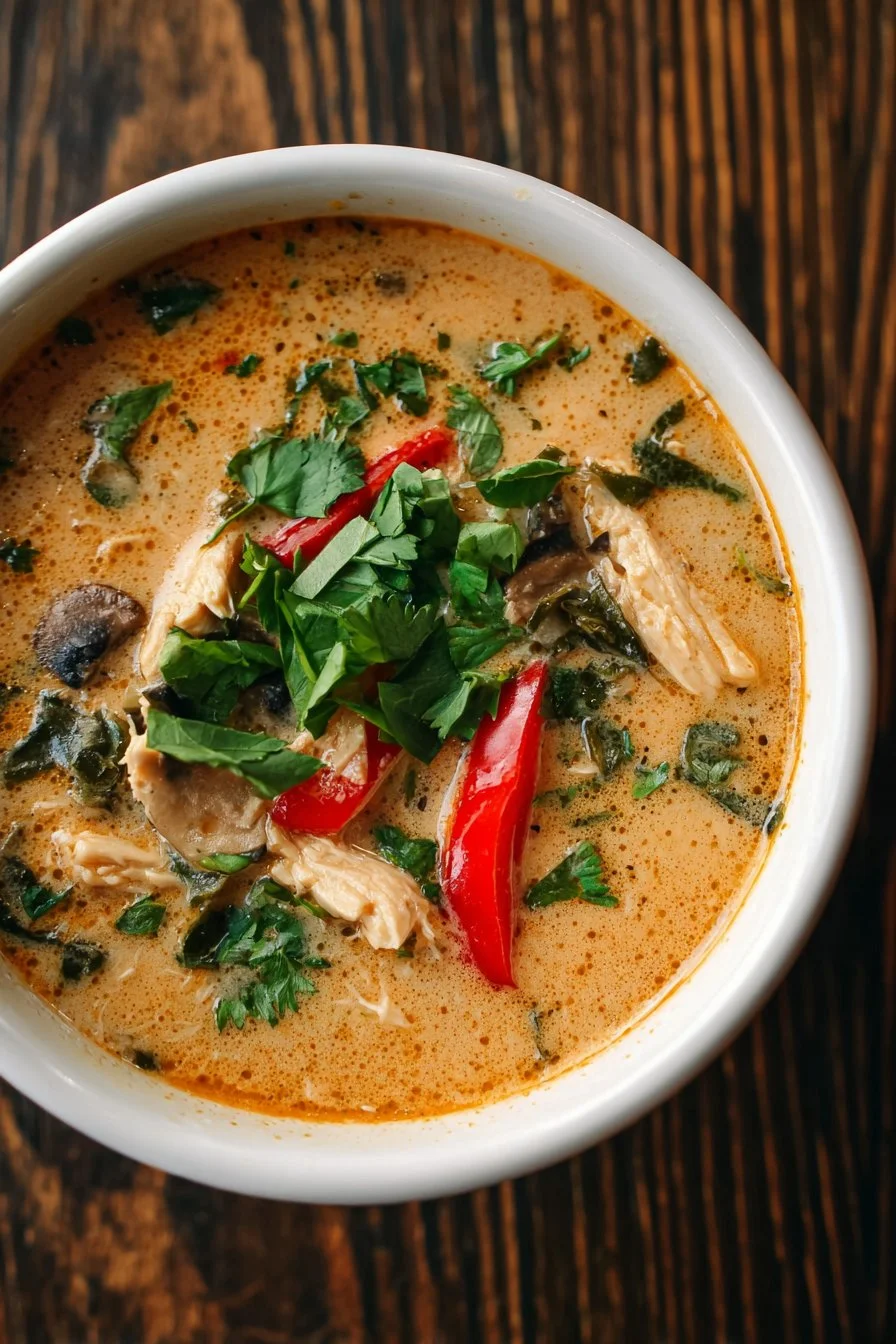 Crockpot Thai Coconut Chicken Soup