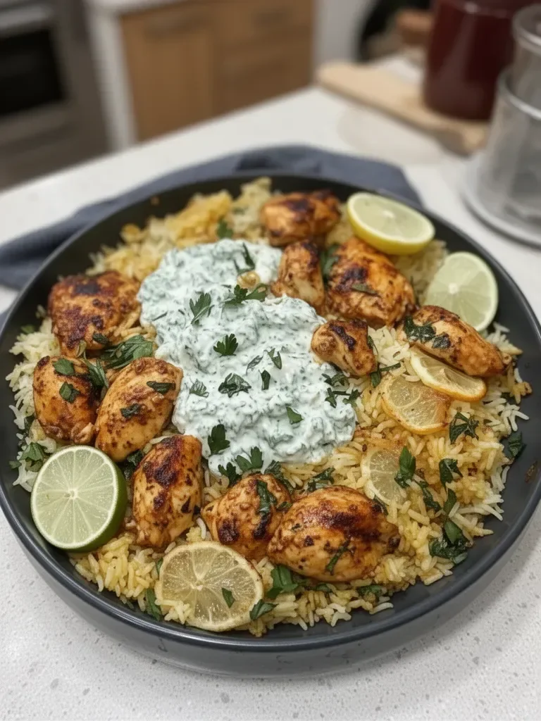 Dump and Bake Chicken Tzatziki Rice for Effortless Flavor