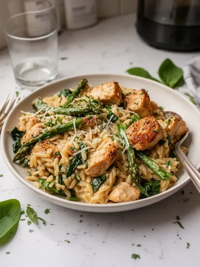 Easy High Protein Chicken Orzo
