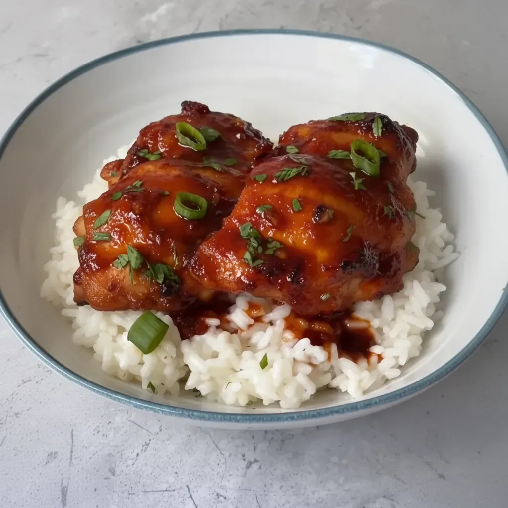 Easy Honey Garlic Chicken Thighs recipe with a sweet and savory glaze