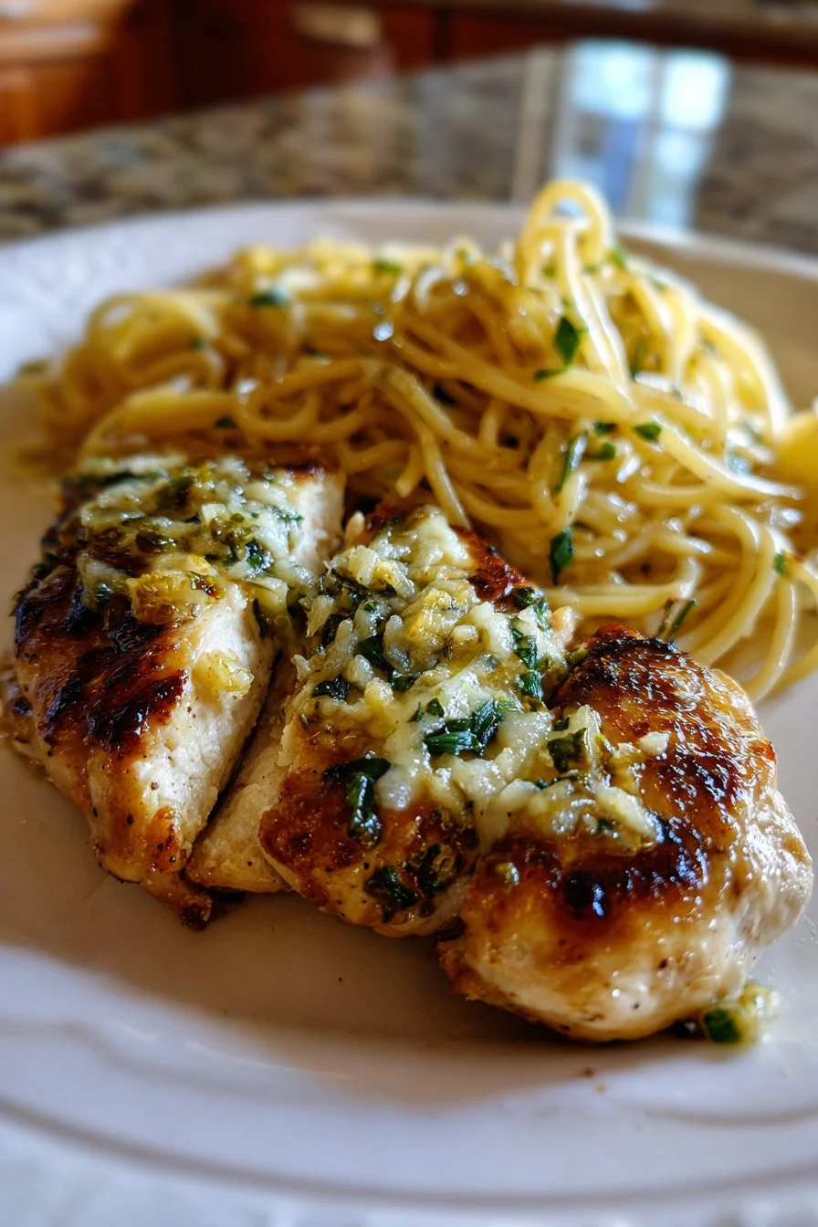 Garlic Parmesan Chicken and Pasta