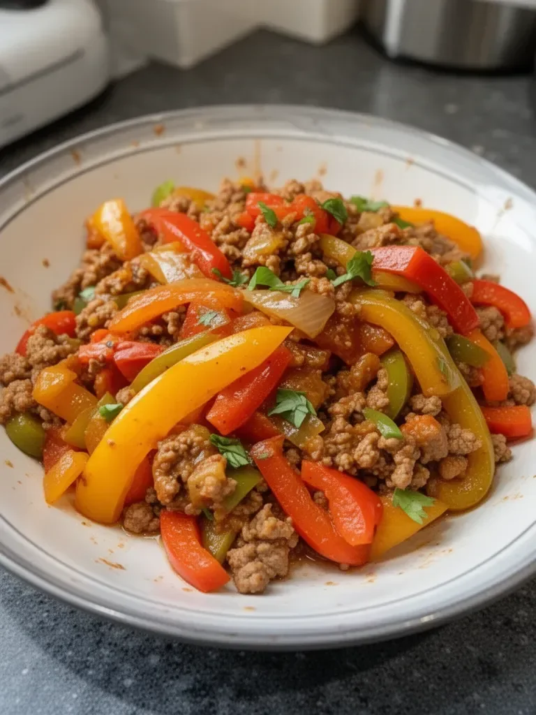Ground Turkey and Peppers