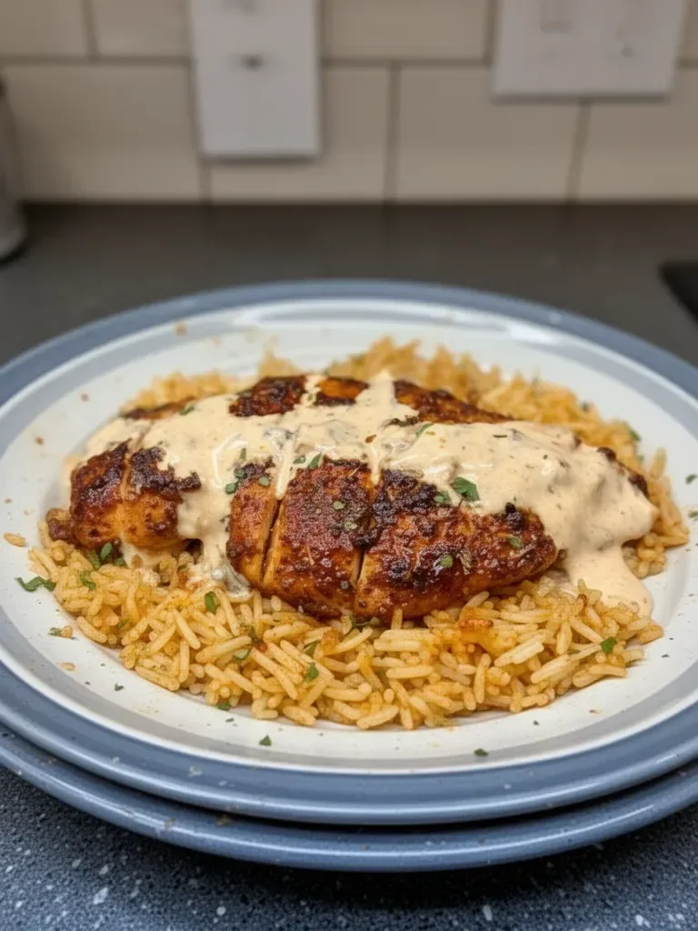 High Protein Creamy Cajun Chicken & Rice