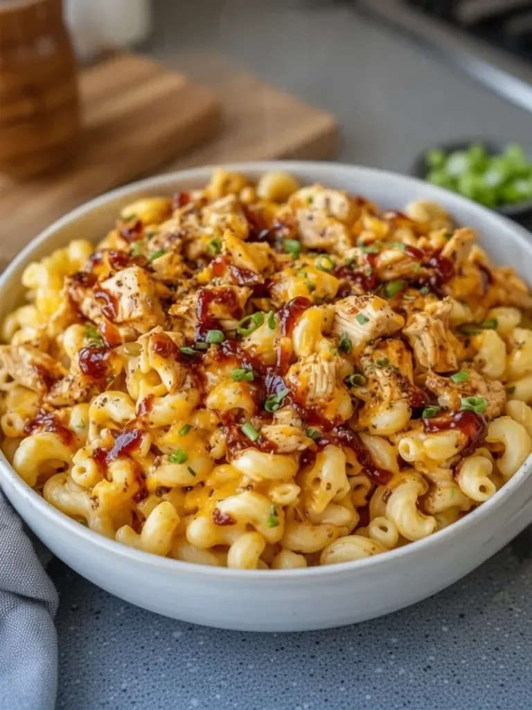 High-Protein Honey BBQ Chicken Mac & Cheese