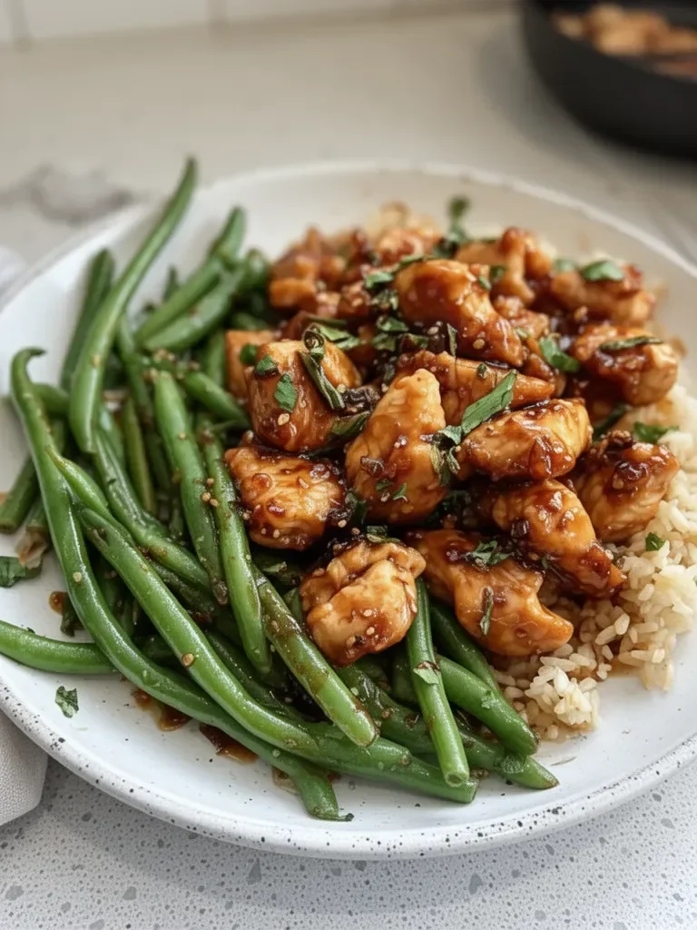 Honey Garlic Chicken with Green Beans