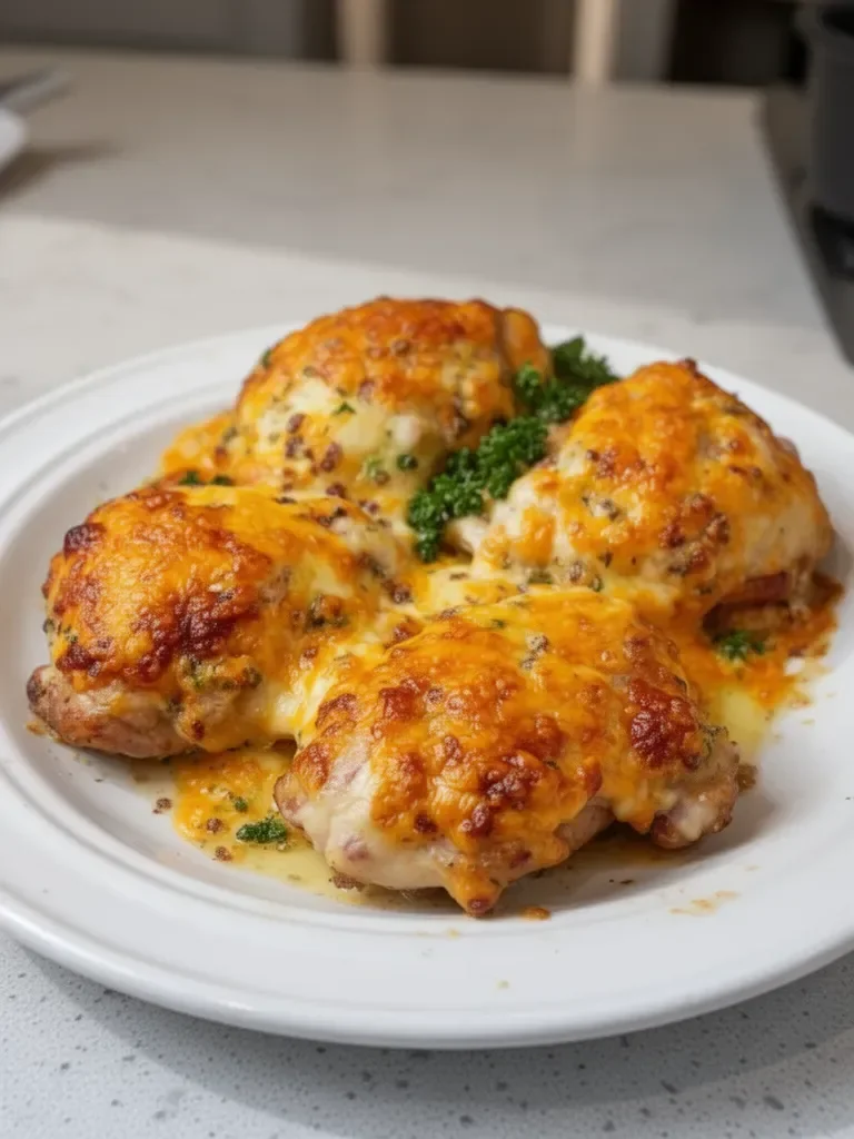 Keto Baked Cheesy Ranch Chicken Thighs