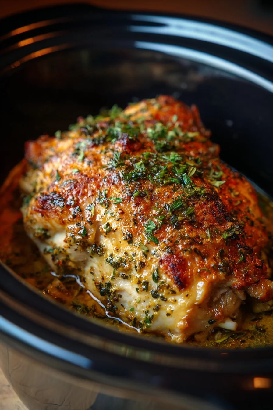 Keto Slow Cooker Garlic Parmesan Chicken Recipe