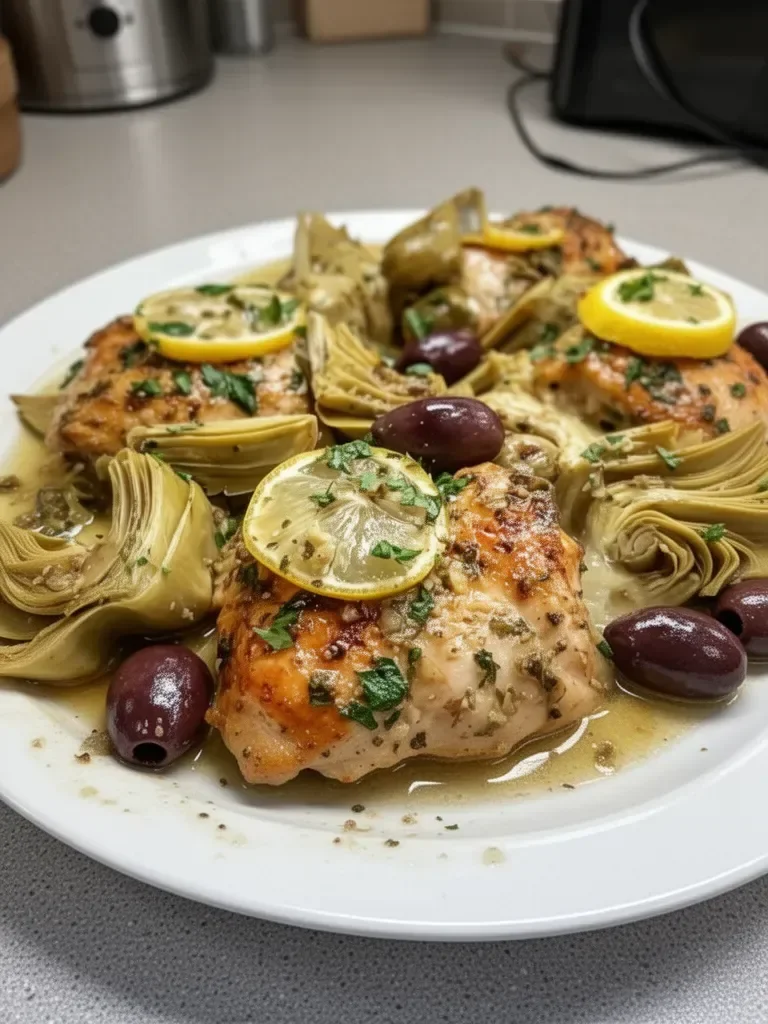 Lemon Chicken with Artichokes & Olives