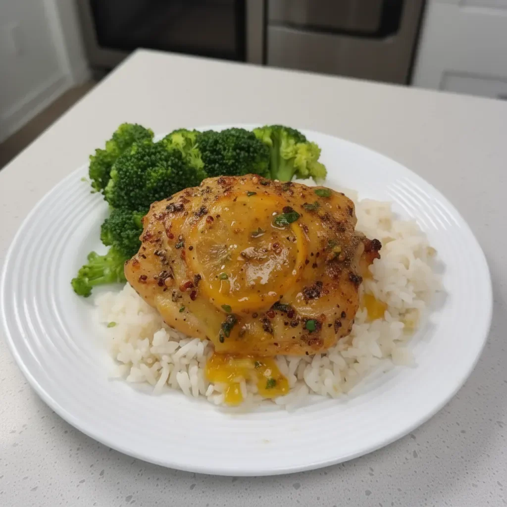 Lemon Pepper Chicken Thighs garnished with lemon and pepper for a flavorful dish.