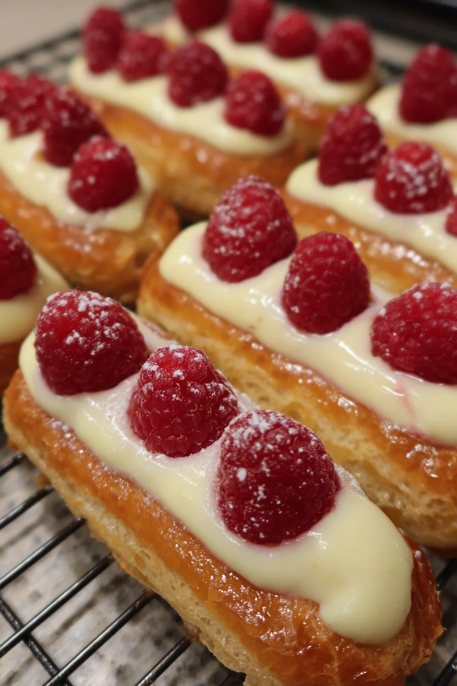 Lemon Raspberry Eclairs