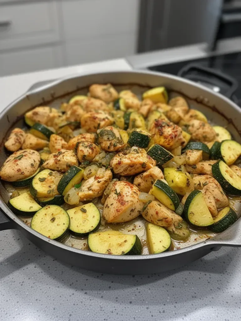 One-Pan Baked Chicken and Zucchini