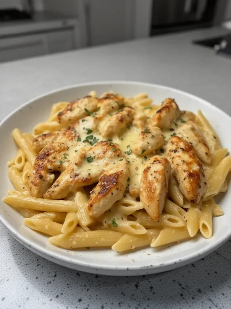 One Pan Garlic Parmesan Chicken Pasta