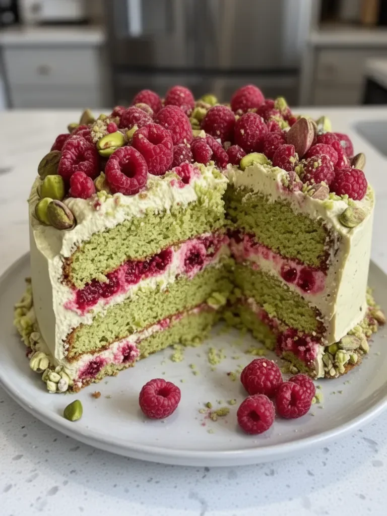 Pistachio Raspberry Cake: A Celebration of Flavor and Color
