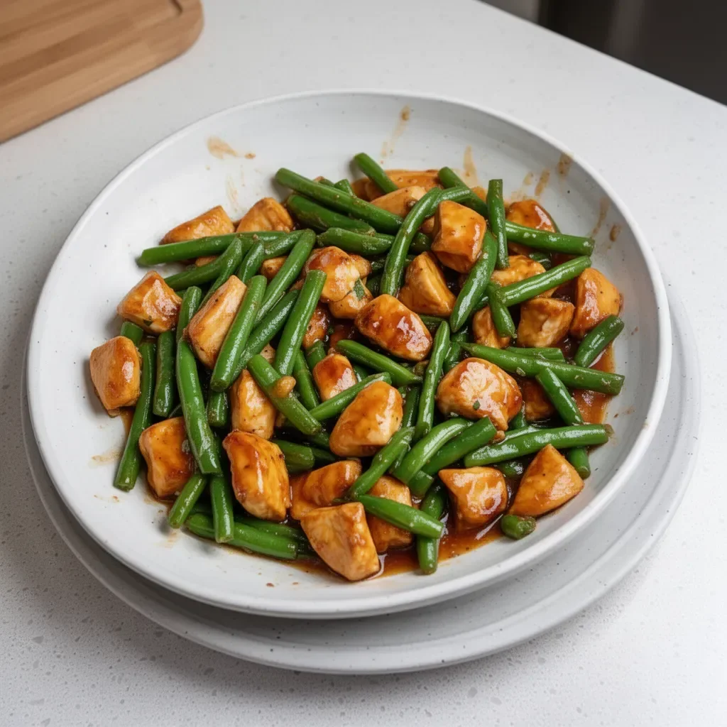 Quick chicken breast and green beans dish for a healthy meal