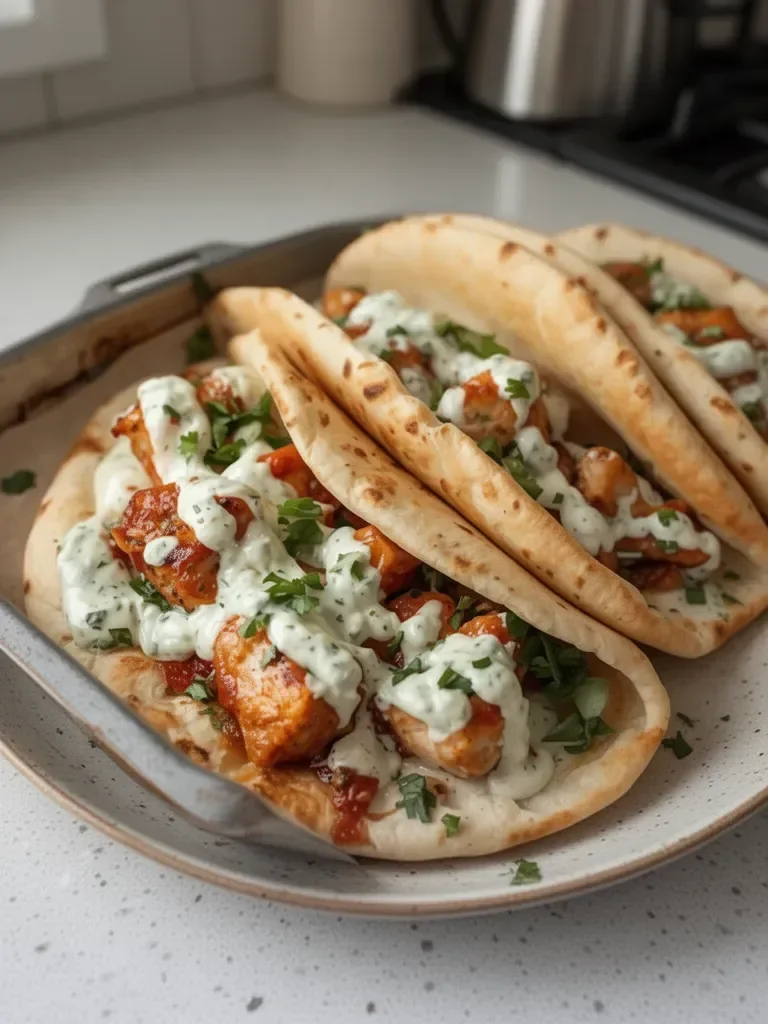 Sheet Pan Chicken Pitas with Herby Ranch Recipe