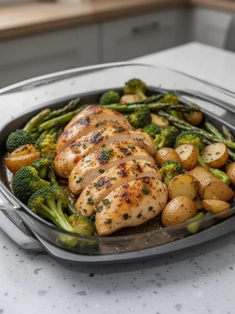Sheet Pan Garlic Butter Chicken and Veggies