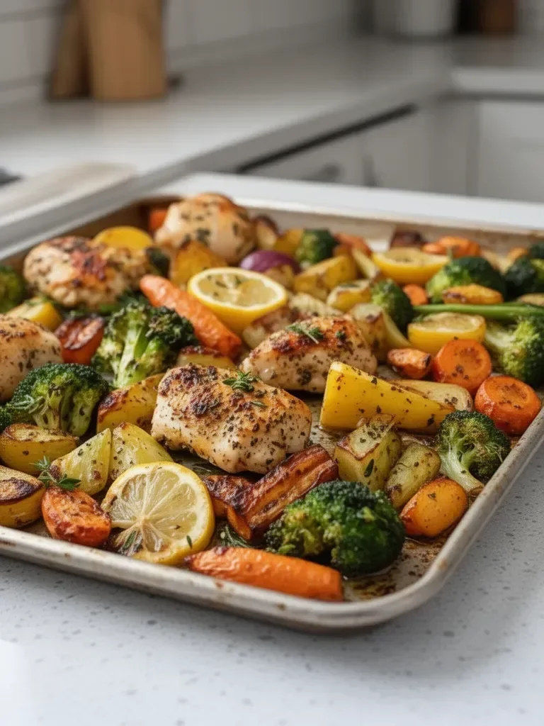 Sheet Pan Lemon Herb Chicken and Vegetables