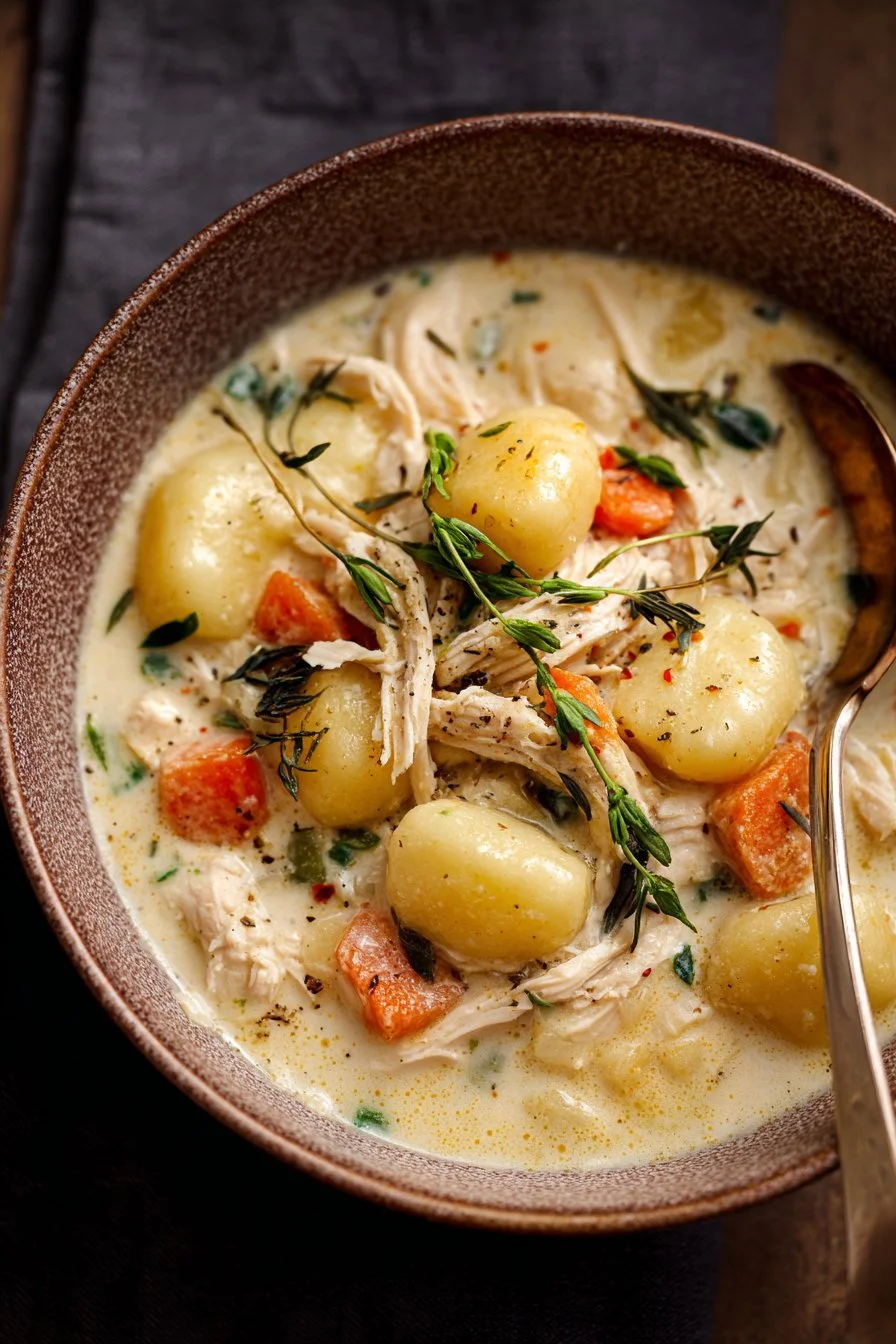Slow Cooker Chicken Gnocchi Soup