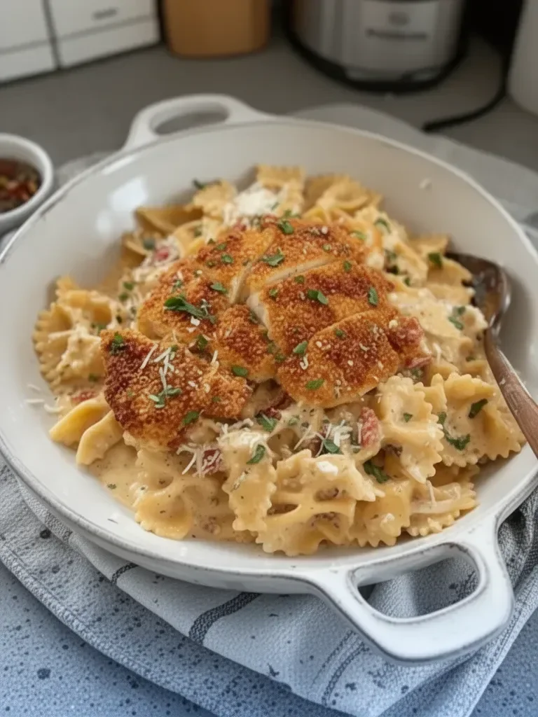 Southern Style Creamy Parmesan Chicken Pasta