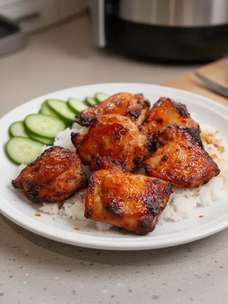 Sticky Sweet Chili Chicken Thighs in Air Fryer