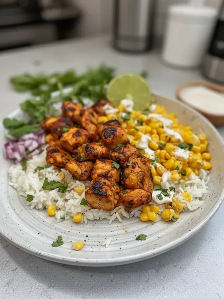 Street Corn Chicken Rice Bowl