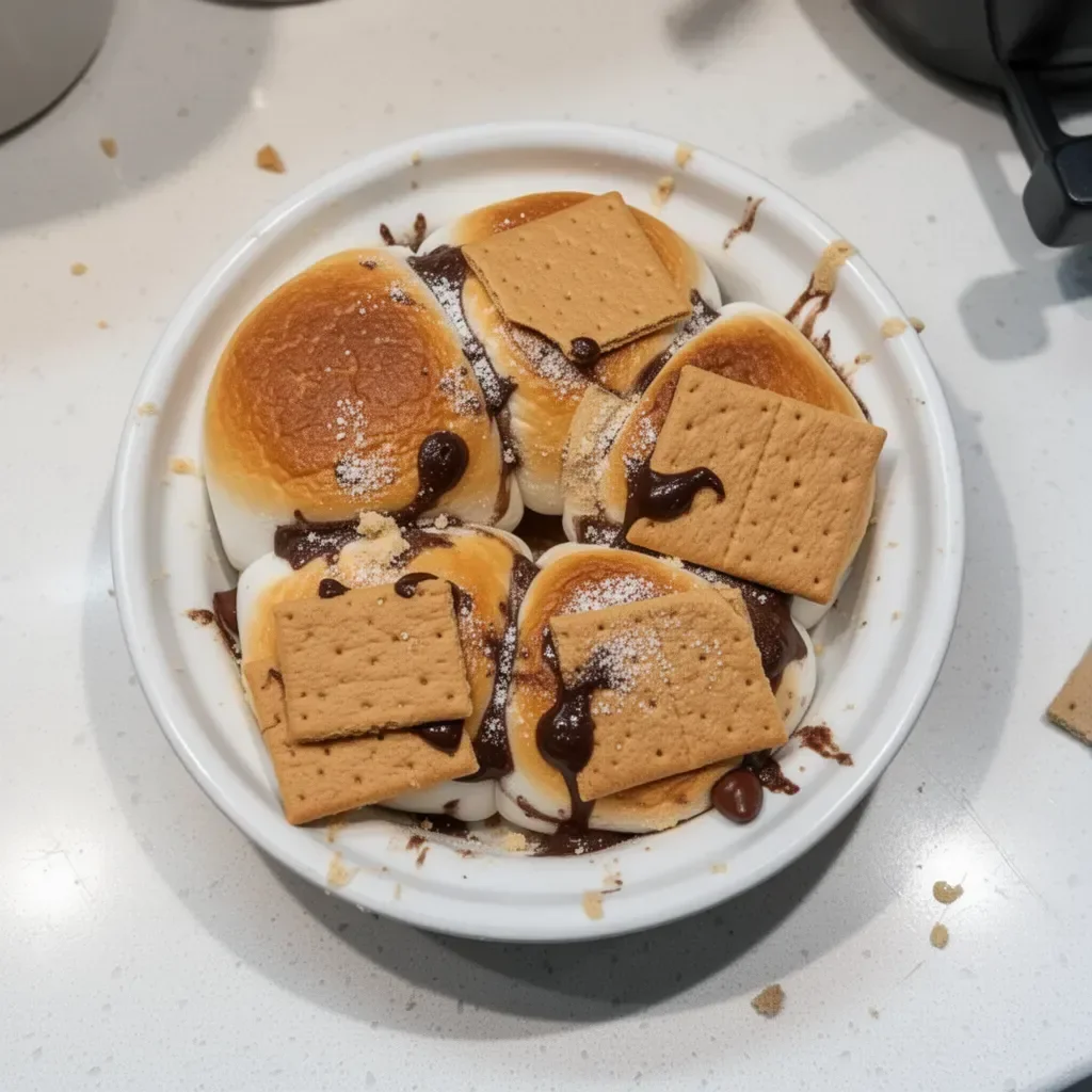 Air Fryer S'mores prepared and ready to enjoy