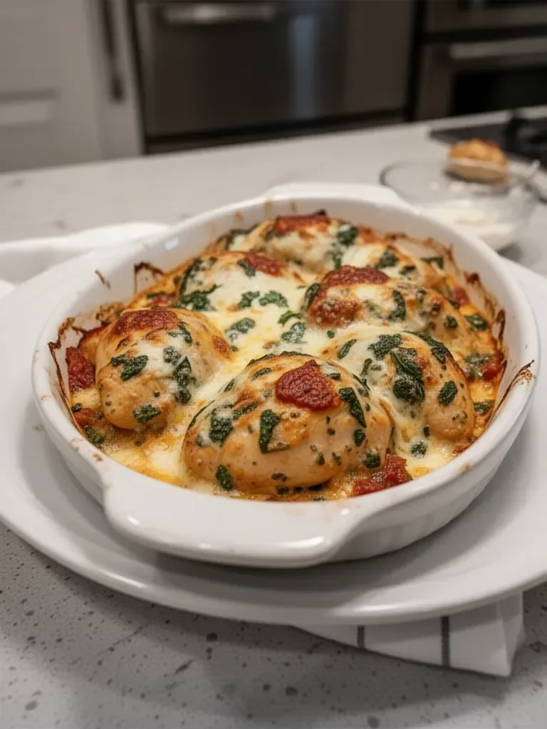 Baked Tuscan Chicken Casserole