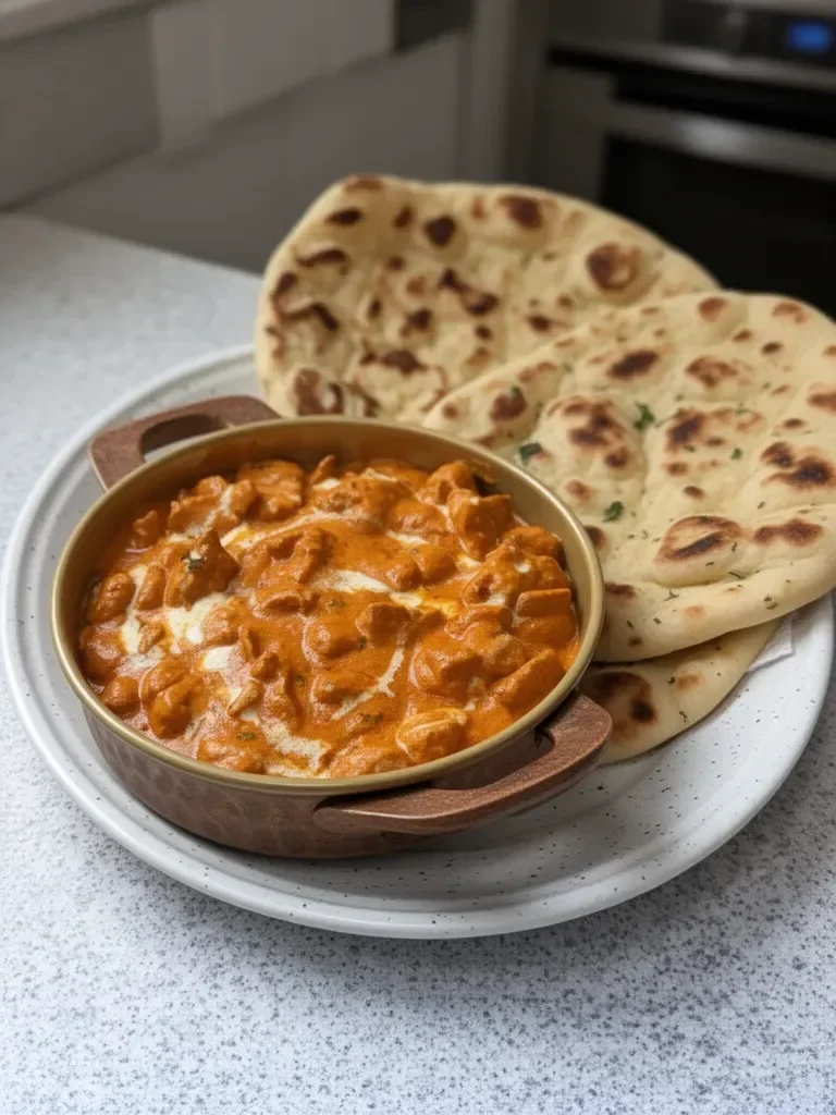 Butter Chicken with Garlic Naan