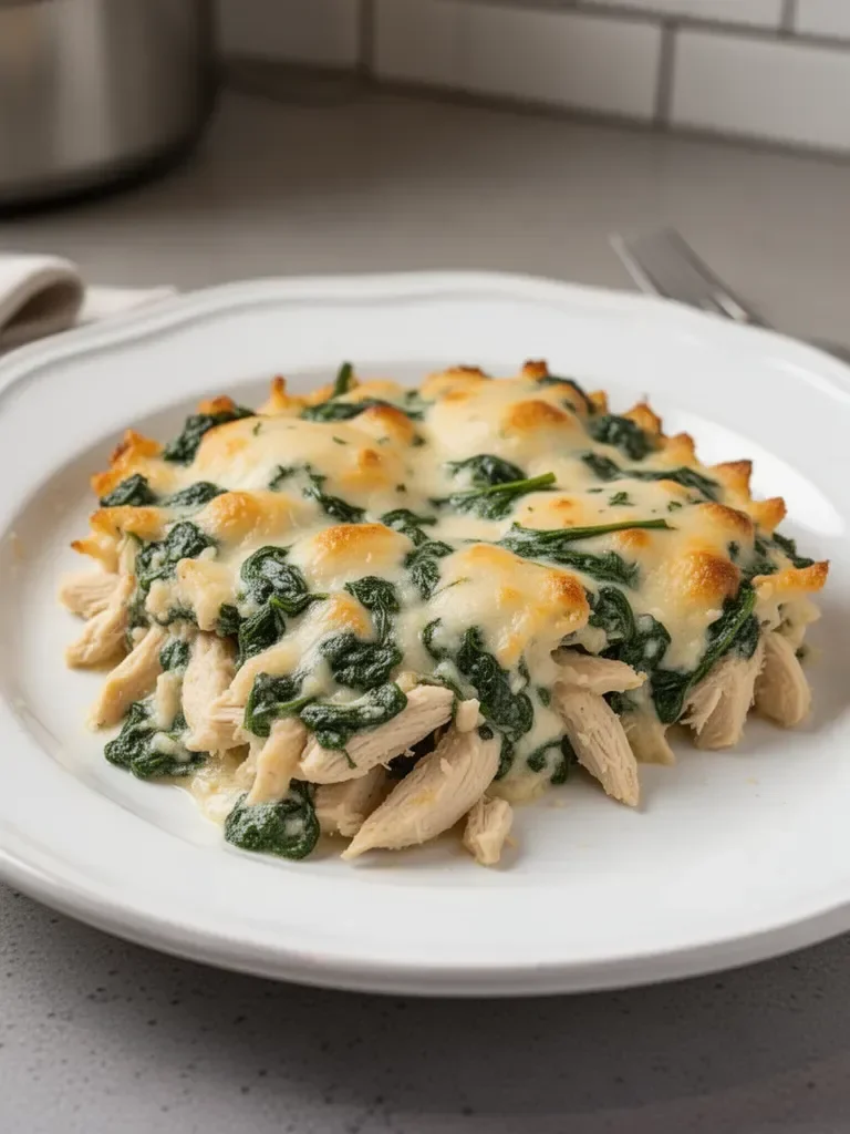 Chicken and Spinach Casserole with Cream Cheese Recipe
