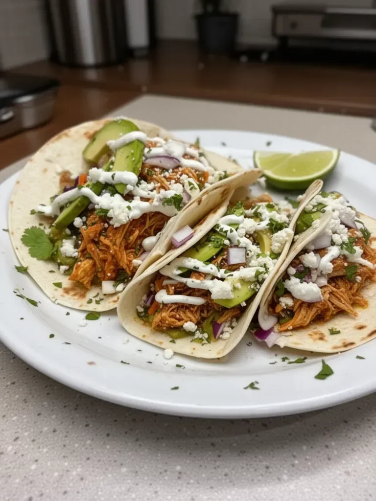 Chicken Tinga Street Tacos
