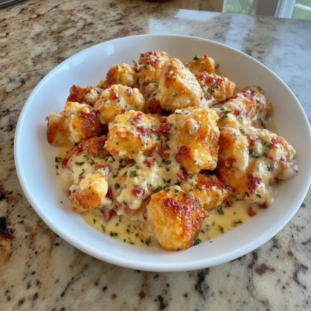 Cottage Cheese Parmesan Firecracker Chicken garnished and ready to serve