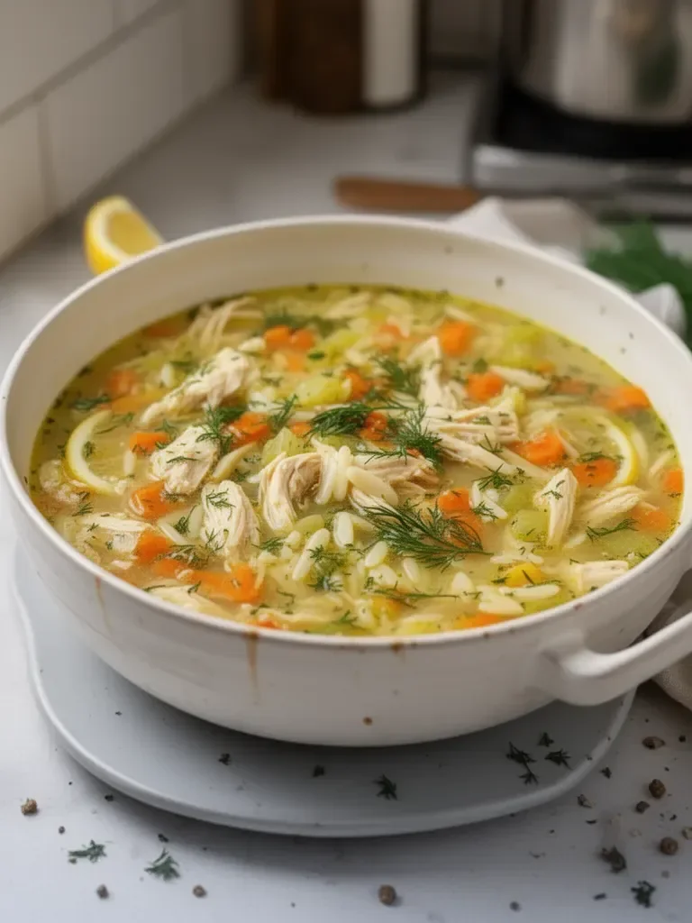 Cozy Greek Lemon Chicken Soup